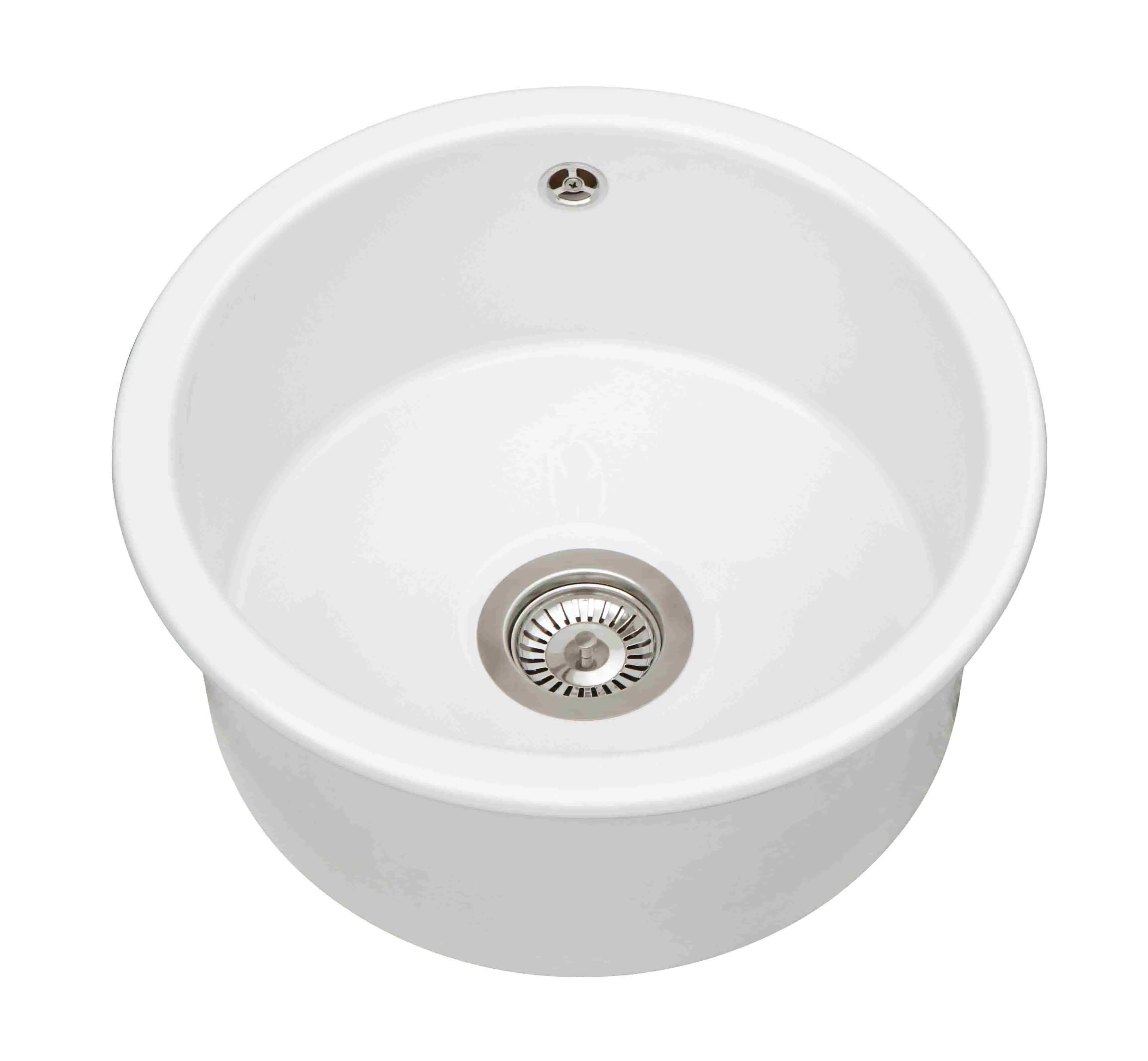 Sanindusa round bowl ceramic sink